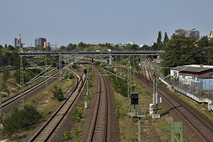 Trasse von der Monumentenbr�cke aus gesehen